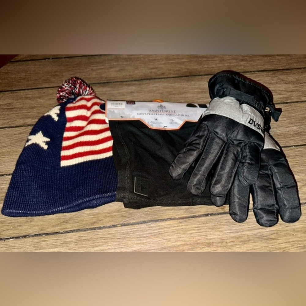 Cold Weather Bundle - 2 Toboggans,‎ Gaiter, Gloves